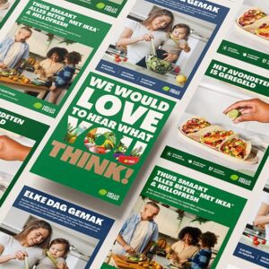 a flat lay of several HelloFresh Flyer Designs