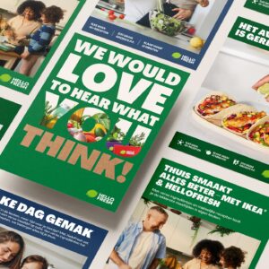 a flat lay of several HelloFresh Flyer Designs