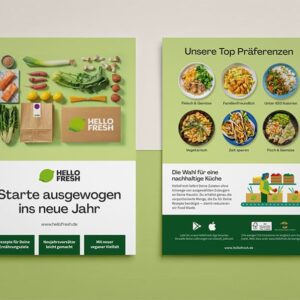 Flyer design created for HelloFresh in 2023