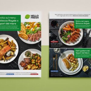 Flyer design created for HelloFresh in 2023