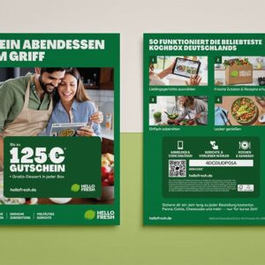 Flyer design created for HelloFresh in 2025