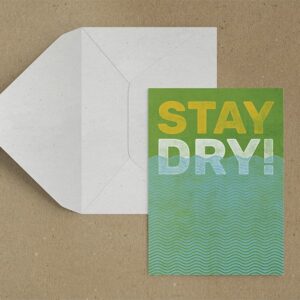 greeting card design and envelope on sustainable paper
