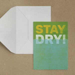 greeting card design and envelope on sustainable paper